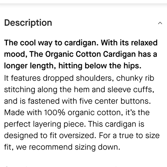 🆕 EVERLANE The Organic Cotton Cardigan - Picture 14 of 14